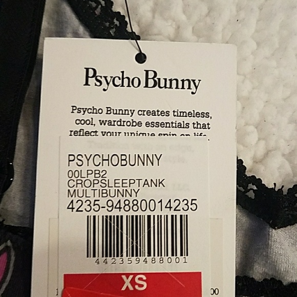 Psycho Bunny Printed Crop Sleep Tank - Picture 5 of 7